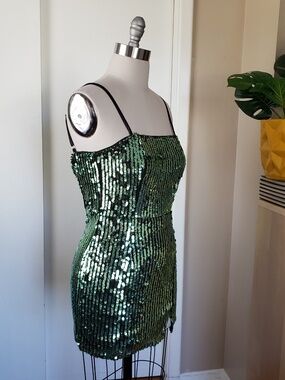 Statement Sequin Mini Dress Size Small!
